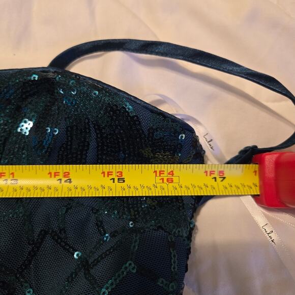 Lulu's Sparkling Magic Emerald Green Sequin Lace-Up Mini Dress size L HOCO Party - Picture 6 of 9